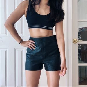 Zara high waisted leather shorts small